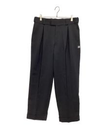 CAHLUMN（カウラム）の古着「パンツ Polyester 1 Tuck Slacks Pant」｜ブラック
