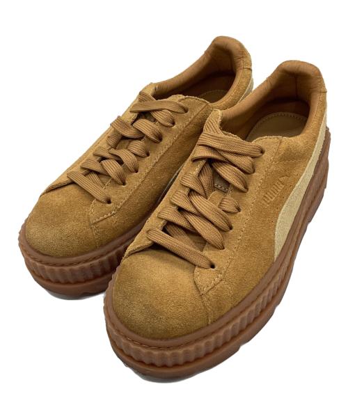 PUMA（プーマ）PUMA (プーマ) 厚底スニーカー ブラウン サイズ:23.5の古着・服飾アイテム
