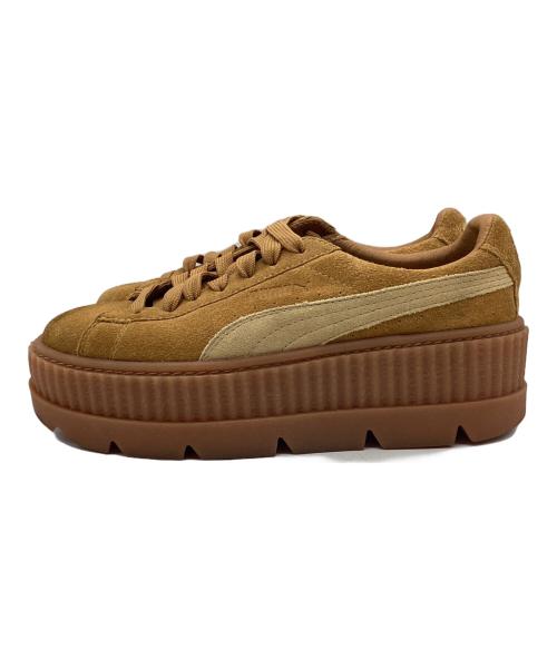 PUMA（プーマ）PUMA (プーマ) 厚底スニーカー ブラウン サイズ:23.5の古着・服飾アイテム