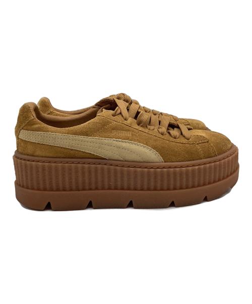 PUMA（プーマ）PUMA (プーマ) 厚底スニーカー ブラウン サイズ:23.5の古着・服飾アイテム