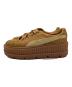 PUMA (プーマ) 厚底スニーカー ブラウン サイズ:23.5：7000円