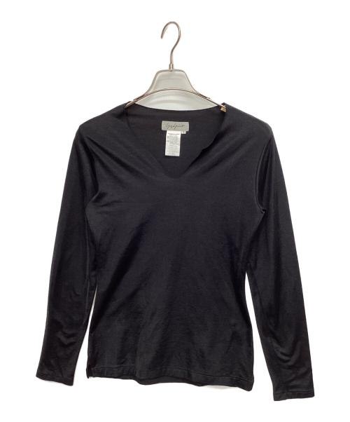 YOHJI YAMAMOTO（ヨウジヤマモト）YOHJI YAMAMOTO (ヨウジヤマモト) 長袖カットソー ブラック サイズ:Ｍの古着・服飾アイテム