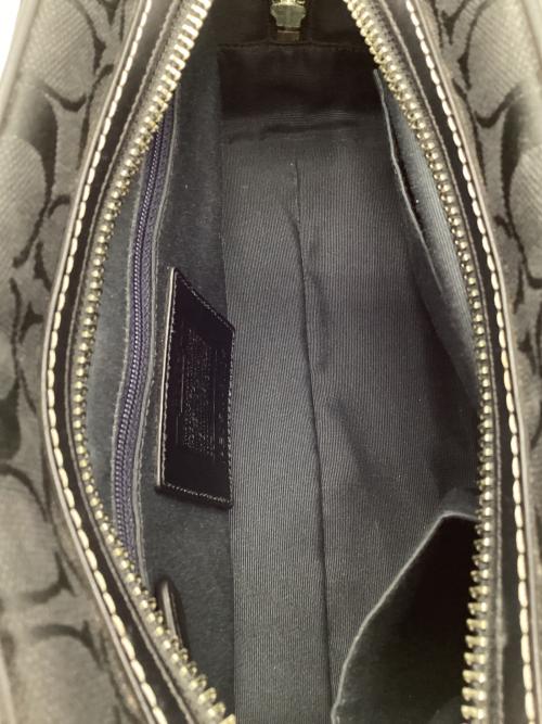 COACH（コーチ）COACH (コーチ) ハンドバッグ シグネチャー ブラックの古着・服飾アイテム