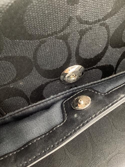 COACH（コーチ）COACH (コーチ) ハンドバッグ シグネチャー ブラックの古着・服飾アイテム