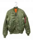 ALPHAアルファ）の古着「MA-1ジャケット」｜オリーブ