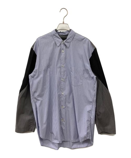COMME des GARCONS SHIRT（コムデギャルソンシャツ）COMME des GARCONS SHIRT (コムデギャルソンシャツ) 長袖シャツ ブラック×スカイブルー サイズ:Lの古着・服飾アイテム