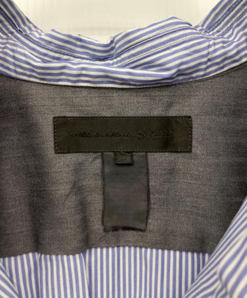 COMME des GARCONS SHIRT（コムデギャルソンシャツ）COMME des GARCONS SHIRT (コムデギャルソンシャツ) 長袖シャツ ブラック×スカイブルー サイズ:Lの古着・服飾アイテム