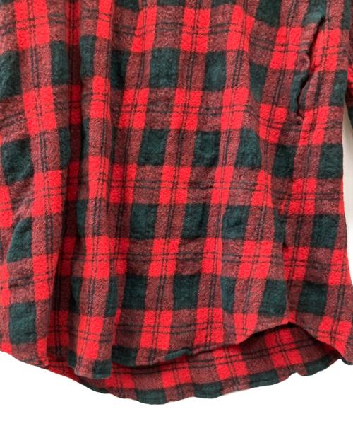 UNDERCOVER（アンダーカバー）UNDERCOVER (アンダーカバー) ロングプルオーバーシャツ レッド×グリーン サイズ:３の古着・服飾アイテム