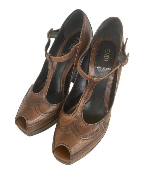 FENDI（フェンディ）FENDI (フェンディ) ハイヒールパンプス ブラウン サイズ:SIZE36の古着・服飾アイテム