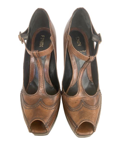FENDI（フェンディ）FENDI (フェンディ) ハイヒールパンプス ブラウン サイズ:SIZE36の古着・服飾アイテム