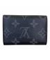 LOUIS VUITTON (ルイ ヴィトン) 3つ折り財布 ブラック×グレー：30000円