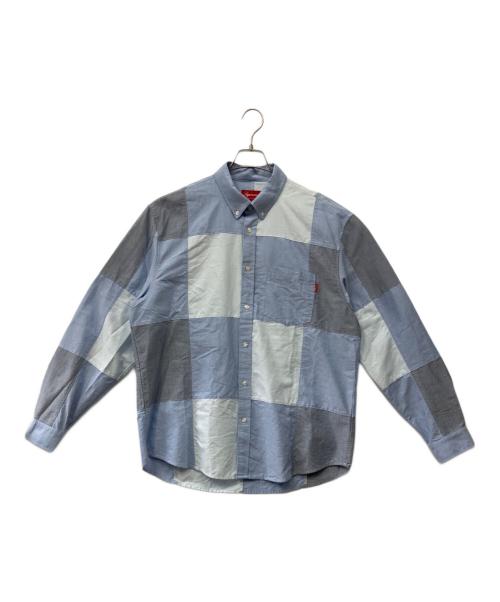 SUPREME（シュプリーム）Supreme (シュプリーム) 20AW patchworkOxford Shirt スカイブルー サイズ:Lの古着・服飾アイテム