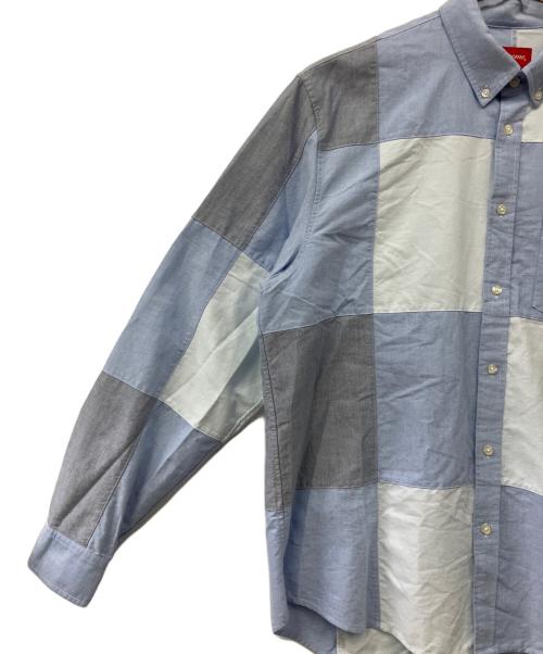 SUPREME（シュプリーム）Supreme (シュプリーム) 20AW patchworkOxford Shirt スカイブルー サイズ:Lの古着・服飾アイテム