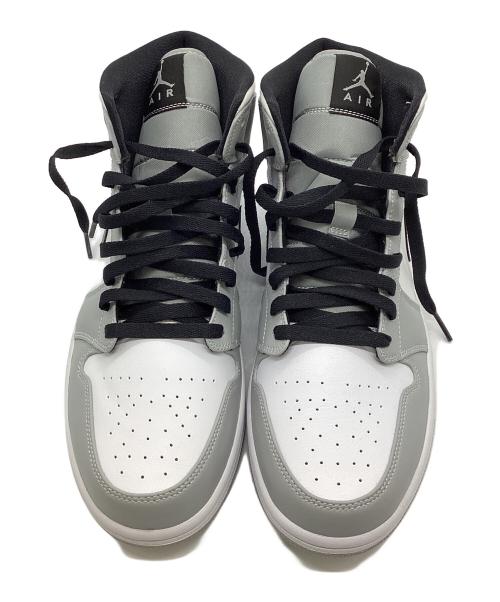 NIKE（ナイキ）NIKE (ナイキ)  Air Jordan 1 Mid（エアジョーダン1ミッド） ホワイト×グレー サイズ:29の古着・服飾アイテム