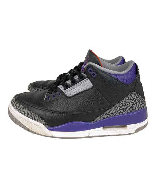 NIKE（ナイキ）NIKE (ナイキ) AIR JORDAN 3 RETRO（エアジョーダン） ブラック×パープル サイズ:US9の古着・服飾アイテム
