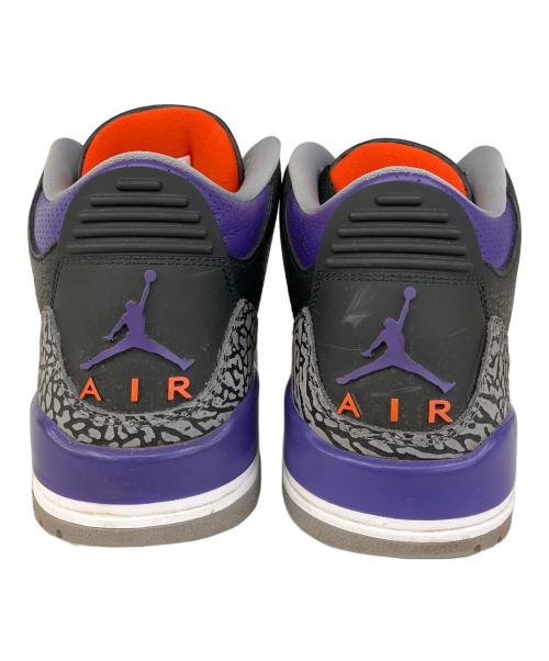 NIKE（ナイキ）NIKE (ナイキ) AIR JORDAN 3 RETRO（エアジョーダン） ブラック×パープル サイズ:US9の古着・服飾アイテム
