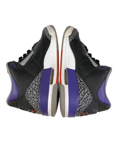 NIKE（ナイキ）NIKE (ナイキ) AIR JORDAN 3 RETRO（エアジョーダン） ブラック×パープル サイズ:US9の古着・服飾アイテム