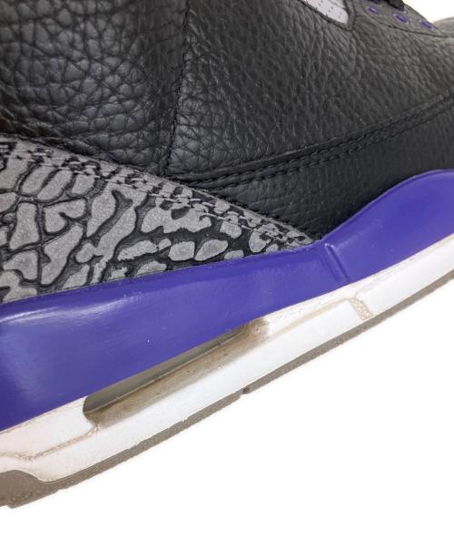 NIKE（ナイキ）NIKE (ナイキ) AIR JORDAN 3 RETRO（エアジョーダン） ブラック×パープル サイズ:US9の古着・服飾アイテム