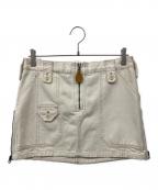 RALPH LAURENラルフローレン）の古着「デニムスカート」｜アイボリー