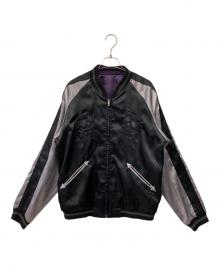 BEAMS（ビームス）の古着「リバーシブルスカジャン」｜ブラック×シルバー