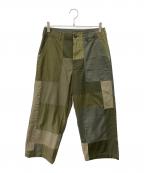 REBEARリペア）の古着「パッチワークパンツ」｜グリーン