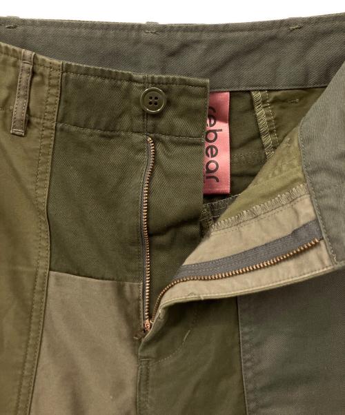 REBEAR（リペア）REBEAR (リペア) パッチワークパンツ グリーン サイズ:Sの古着・服飾アイテム