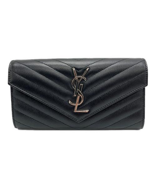 Saint Laurent Paris（サンローランパリ）Saint Laurent Paris (サンローランパリ) 長財布 ブラックの古着・服飾アイテム