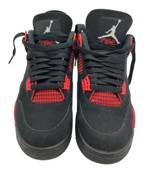 NIKE（ナイキ）NIKE (ナイキ) Air Jordan 4 Red Thunder（エアジョーダン4） ブラック×レッド サイズ:UK7.5の古着・服飾アイテム