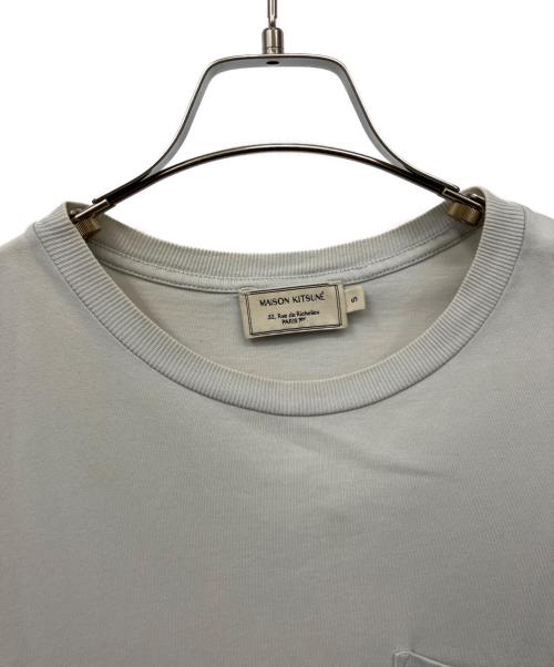 maison kitsune（メゾンキツネ）MAISON KITSUNE (メゾンキツネ) ポケットTシャツ ライトグレー サイズ:Sの古着・服飾アイテム