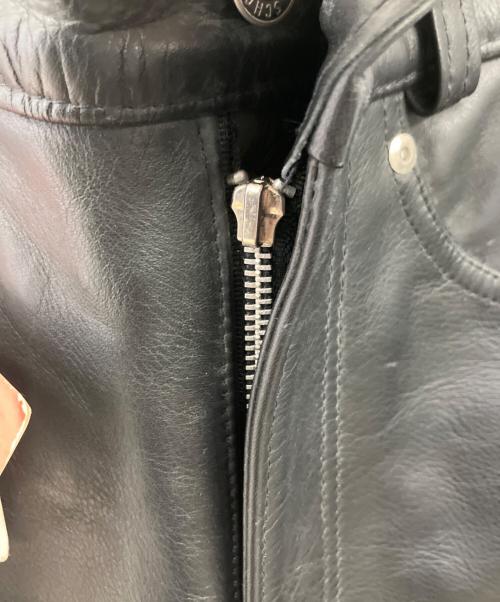 Schott（ショット）Schott (ショット) レザーパンツ ブラック サイズ:71cm(W28)の古着・服飾アイテム