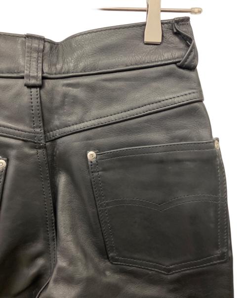 Schott（ショット）Schott (ショット) レザーパンツ ブラック サイズ:71cm(W28)の古着・服飾アイテム