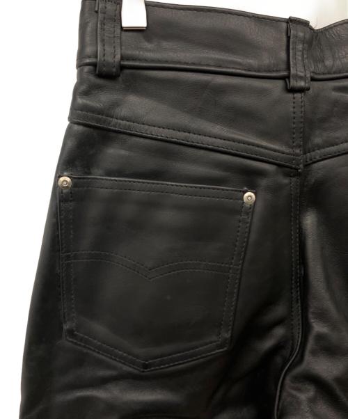 Schott（ショット）Schott (ショット) レザーパンツ ブラック サイズ:71cm(W28)の古着・服飾アイテム