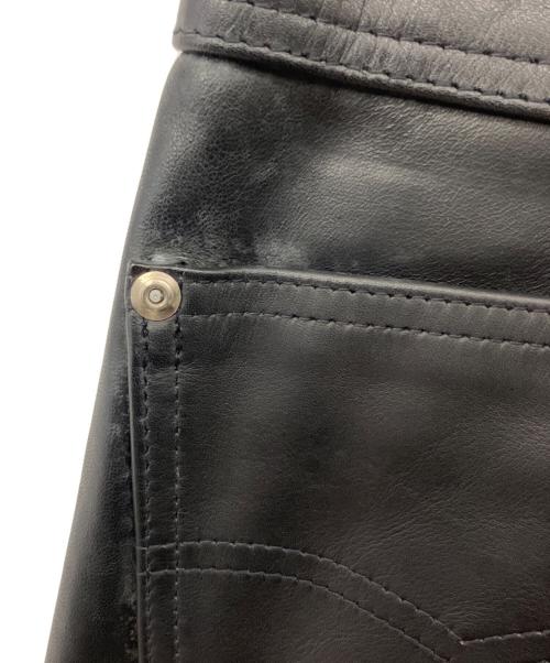 Schott（ショット）Schott (ショット) レザーパンツ ブラック サイズ:71cm(W28)の古着・服飾アイテム
