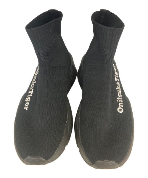 Onitsuka Tiger（オニツカタイガー）Onitsuka Tiger (オニツカタイガー) Pトレーナーニット ブラック サイズ:US10の古着・服飾アイテム
