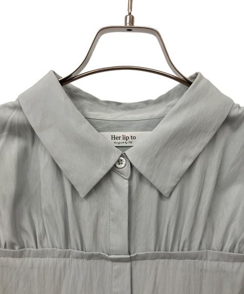 HER LIP TO（ハーリップトゥ）HER LIP TO (ハーリップトゥ) 長袖ワンピース ライトグリーン サイズ:S　の古着・服飾アイテム
