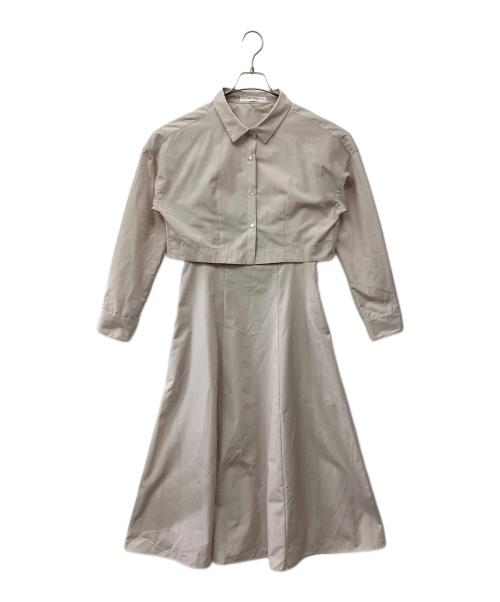 HER LIP TO（ハーリップトゥ）HER LIP TO (ハーリップトゥ) Draped Shirt Dress Set ベージュ サイズ:Mの古着・服飾アイテム