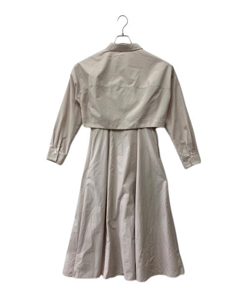 HER LIP TO（ハーリップトゥ）HER LIP TO (ハーリップトゥ) Draped Shirt Dress Set ベージュ サイズ:Mの古着・服飾アイテム