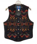 PENDLETONペンドルトン）の古着「ウールベスト」｜ブラック×レッド