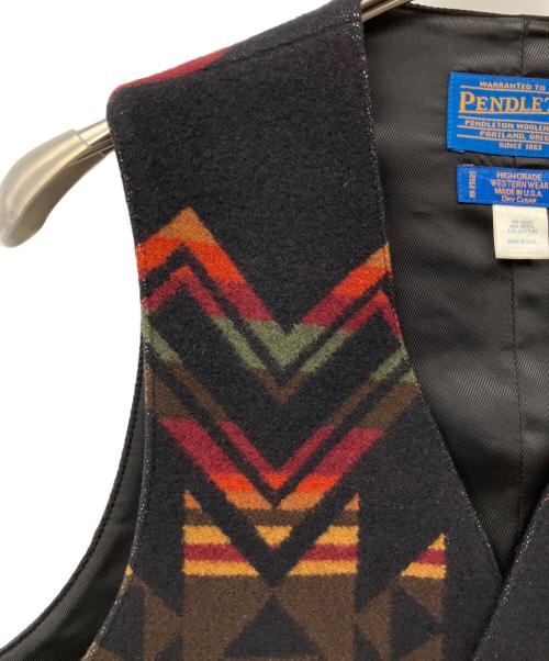 PENDLETON（ペンドルトン）PENDLETON (ペンドルトン) ウールベスト ブラック×レッド サイズ:M　の古着・服飾アイテム