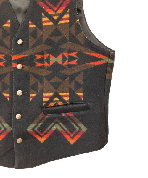 PENDLETON（ペンドルトン）PENDLETON (ペンドルトン) ウールベスト ブラック×レッド サイズ:M　の古着・服飾アイテム