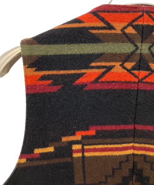 PENDLETON（ペンドルトン）PENDLETON (ペンドルトン) ウールベスト ブラック×レッド サイズ:M　の古着・服飾アイテム