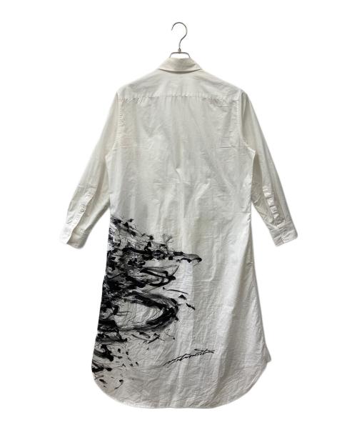 GROUND Y（グラウンドワイ）GROUND Y (グラウンドワイ) 長袖シャツ ホワイト×ブラック サイズ:3の古着・服飾アイテム