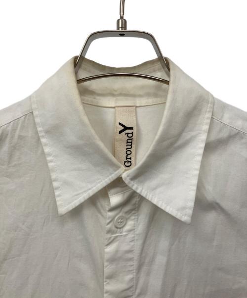 GROUND Y（グラウンドワイ）GROUND Y (グラウンドワイ) 長袖シャツ ホワイト×ブラック サイズ:3の古着・服飾アイテム