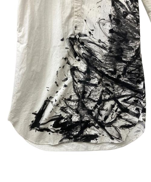 GROUND Y（グラウンドワイ）GROUND Y (グラウンドワイ) 長袖シャツ ホワイト×ブラック サイズ:3の古着・服飾アイテム