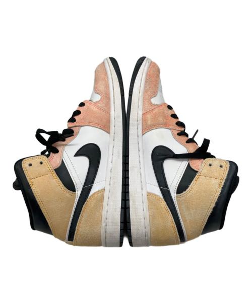 NIKE（ナイキ）NIKE (ナイキ) Air Jordan 1 Mid ホワイト×ベージュ×ブラック サイズ:26の古着・服飾アイテム