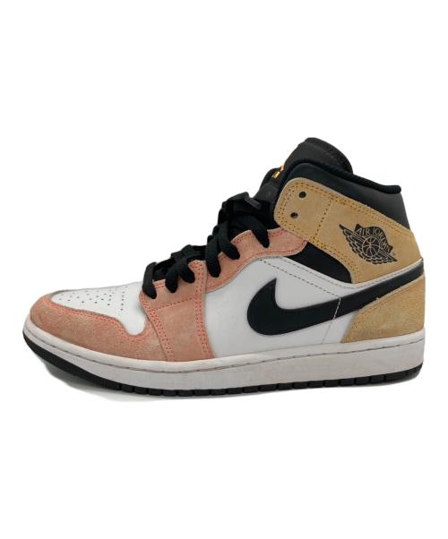 NIKE（ナイキ）NIKE (ナイキ) Air Jordan 1 Mid ホワイト×ベージュ×ブラック サイズ:26の古着・服飾アイテム