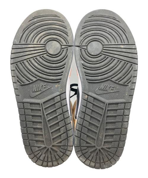 NIKE（ナイキ）NIKE (ナイキ) Air Jordan 1 Mid ホワイト×ベージュ×ブラック サイズ:26の古着・服飾アイテム