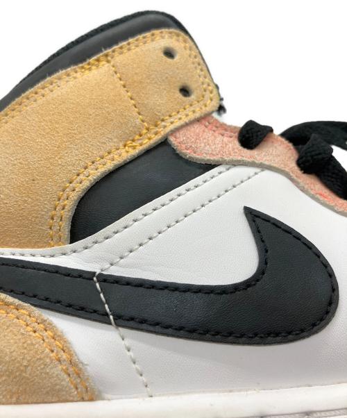 NIKE（ナイキ）NIKE (ナイキ) Air Jordan 1 Mid ホワイト×ベージュ×ブラック サイズ:26の古着・服飾アイテム