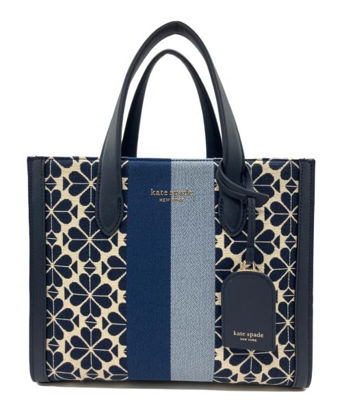 Kate Spade（ケイトスペード）Kate Spade (ケイトスペード) 2WAYバッグ ネイビー×ホワイトの古着・服飾アイテム