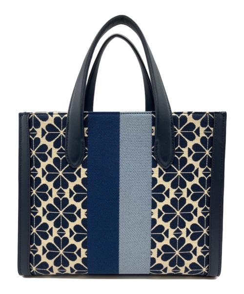 Kate Spade（ケイトスペード）Kate Spade (ケイトスペード) 2WAYバッグ ネイビー×ホワイトの古着・服飾アイテム